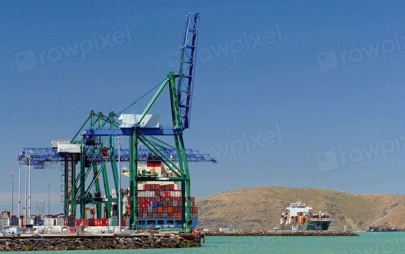 Container terminal handling cargo bound for West Africa